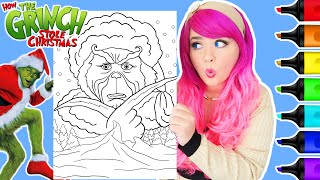 Coloring The Grinch Dr. Suess 'How The Grinch Stole Christmas' Coloring Page | Ohuhu Art Markers