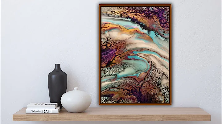 316. Deconstructed Bloom Abstract Art / art therapy / fluid art / piggies / golden fluid acrylics