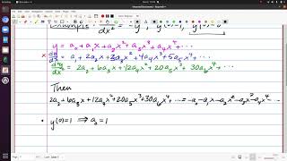 Series Solutions to IVPS Video 3 - Second Order Differential Equations