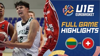 Lithuania 🇱🇹 vs Switzerland 🇨🇭 | Highlights | FIBA U16 EuroBasket 2025