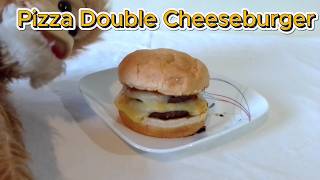 Burger King Replica Pizza Double Cheeseburger, from 1980s Burger King Menu