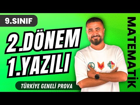 9.Sınıf 2.Dönem 1.Yazılı Soruları | Türkiye Geneli MEB Ortak Sınav Soruları | 9.Sınıf Matematik