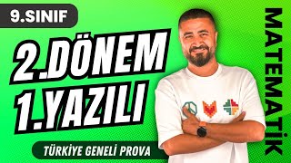 9.Sınıf 2.Dönem 1.Yazılı Soruları | Türkiye Geneli MEB Ortak Sınav Soruları | 9.Sınıf Matematik