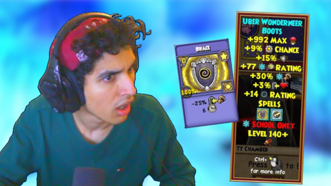 Wizard101 Cosmic (140) Ice PvP: This SIX Round 25% Brace Is EPIC!