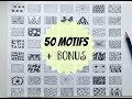 50 idées de motifs FACILES Zentangle/ Mandala +BONUS