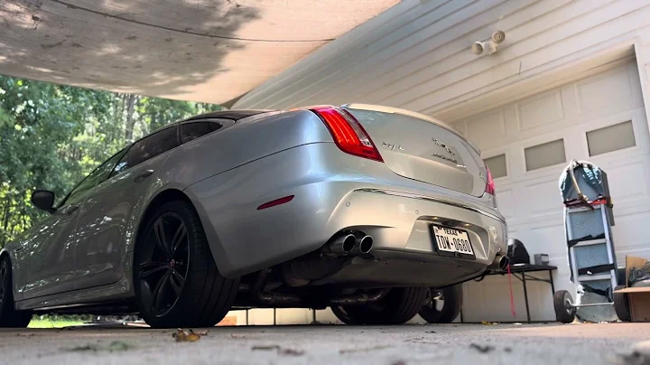 2015 Jaguar XJR muffler delete warm start. #Jaguar #XJR #X351 #Supercharged