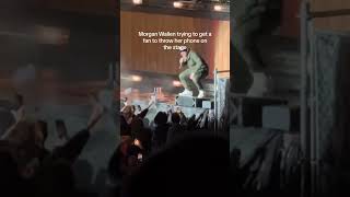 Morgan Wallen tells fan to throw her phone on stage #shorts