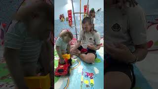 Monkey Sam loves to sit on toy cars so much fun #shorts