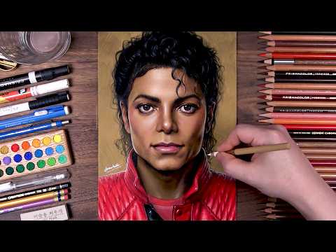 Drawing Michael Jackson with Colored pencils | drawholic