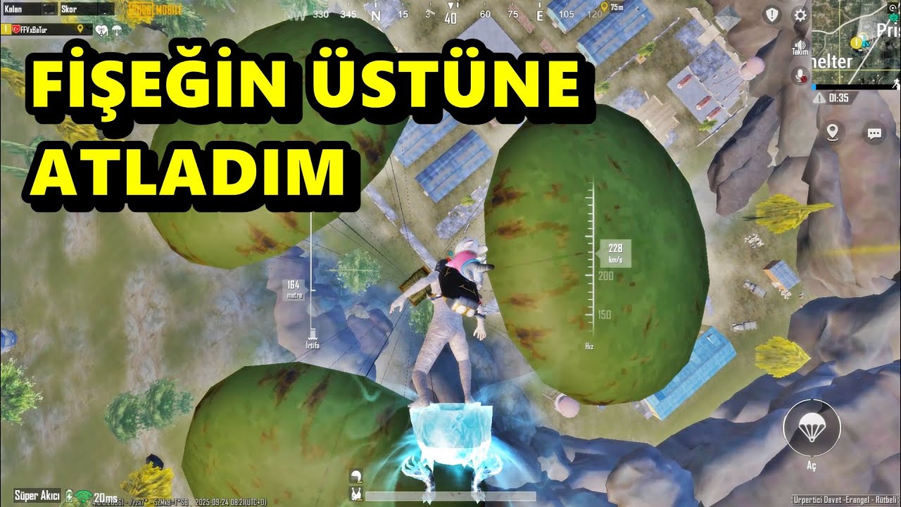 FİŞEĞİN ÜSTÜNE ATLADIM ! FİŞEK BEKLEYEN ADAM ŞOK OLDU ! BATUR GAME SOLO SQUAD PUBG MOBİLE