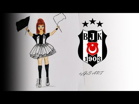 Beşiktaş Taraftar Çizimi -Beşiktaş Formalı kız Çizimi - #Beşiktaş #Beşiktaştaraftarı #bjk