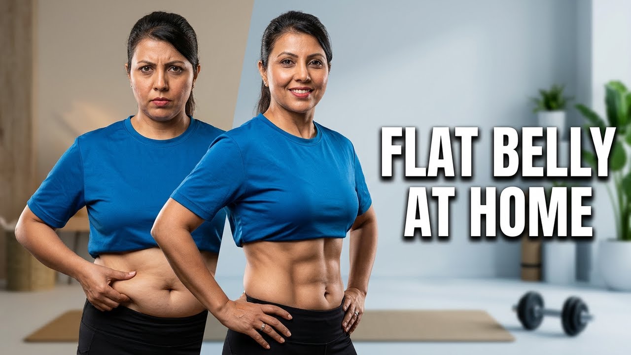 Lose Belly Fat At Home - 10 Minute Fat Burning Exercises - YouTube