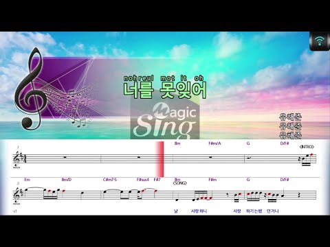 [매직씽아싸노래방] 유해준 (YOO HAE JOON) - 너를못잊어 노래방(karaoke) | MAGICSING