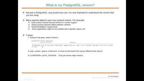 Check PostgreSQL version