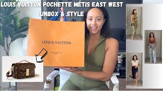 Unboxing! Louis Vuitton Pochette Metis East West:Weight, Size, Mod Shot. Pochette Felicie Comparison 