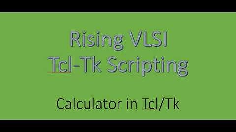 Calculator in Tcl/Tk