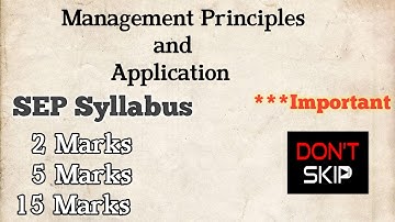 Management Principles and Application... Bcom 1st semester important for SEP Syllabus in Kannada