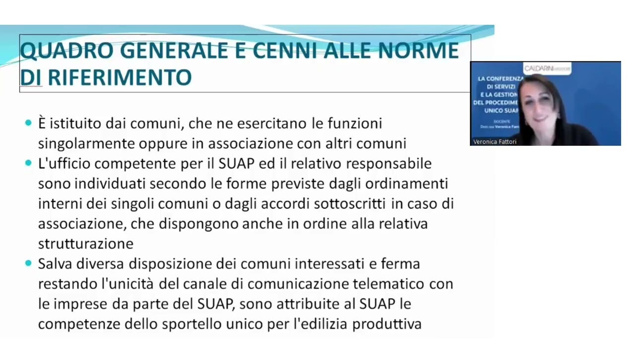 Anteprima corso Dott.ssa Fattori - Gestione del procedimento unico SUAP