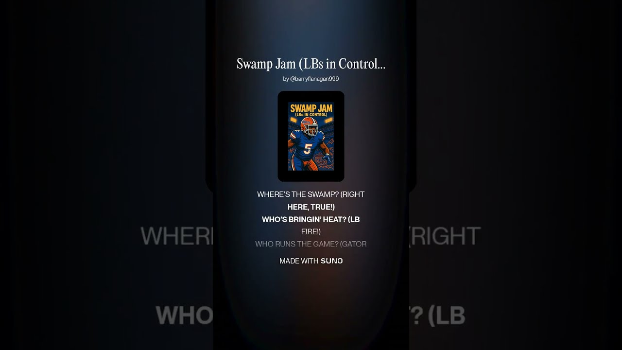 Swamp Jam LBs In Control Florida Gators Football 2025 Old School Hip Hop Style 