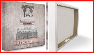 The Stupell Home Decor Collection Book Stack Heels Metallic Pink Stretched Canvas Wall Art, Multicol