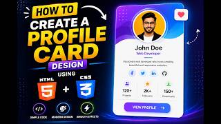 Famous How to create a Profile Card Design Using HTML and CSS | Hover Profile Card Net Worth