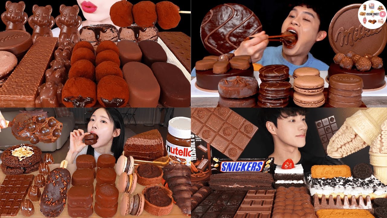 🍫😍 ASMR Dessert Mukbang | Chocolate, Ice Cream & Cake Compilation
