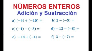 1) ADDITION AND SUBSTRACTION. WHOLE NUMBERS.