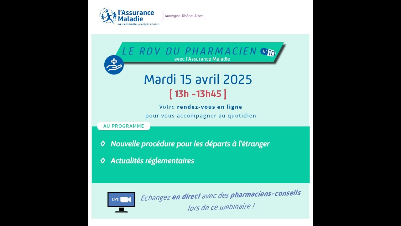 RDV du pharmacien n°10 - Nouvelle procédure pour les départs à l'étranger