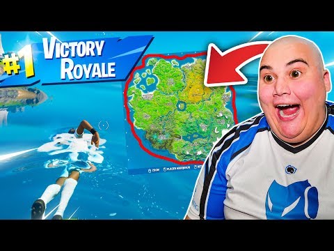 FAIRE LE TOUR DE LA MAP EN NAGEANT ET FAIRE TOP 1 SUR FORTNITE BATTLE ROYALE !