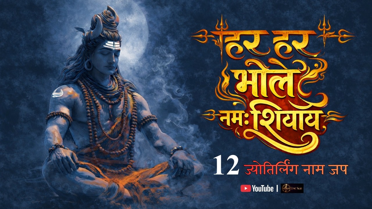 ॐ नमः शिवाय | 12 ज्योतिर्लिंग नाम जप | हर हर भोले नमः शिवाय | Mahadev Dhun | Mahashivratri Special