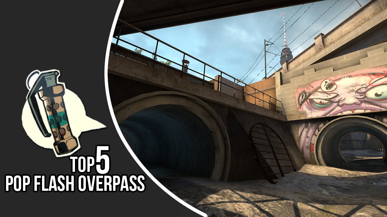 [CS:GO][PL] - TOP 5 !! Pop flash na mapie OVERPASS !!! - YouTube