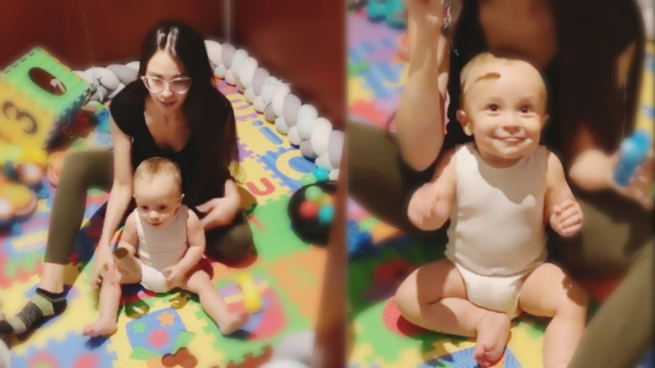 Rosmeri Marval tiene una tarde de estimulación con su hijo Ian Gael