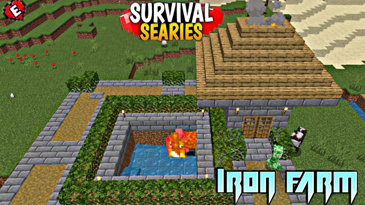 I BUILD ULTIMATE IRON FARM IN MINECRAFT SURVIVAL 🔥 MCPE 1.21 SURVIVAL ...