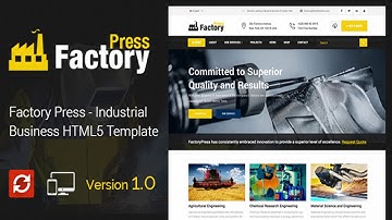 Factory Press - Industrial Business HTML5 Template | Themeforest Website Templates and Themes