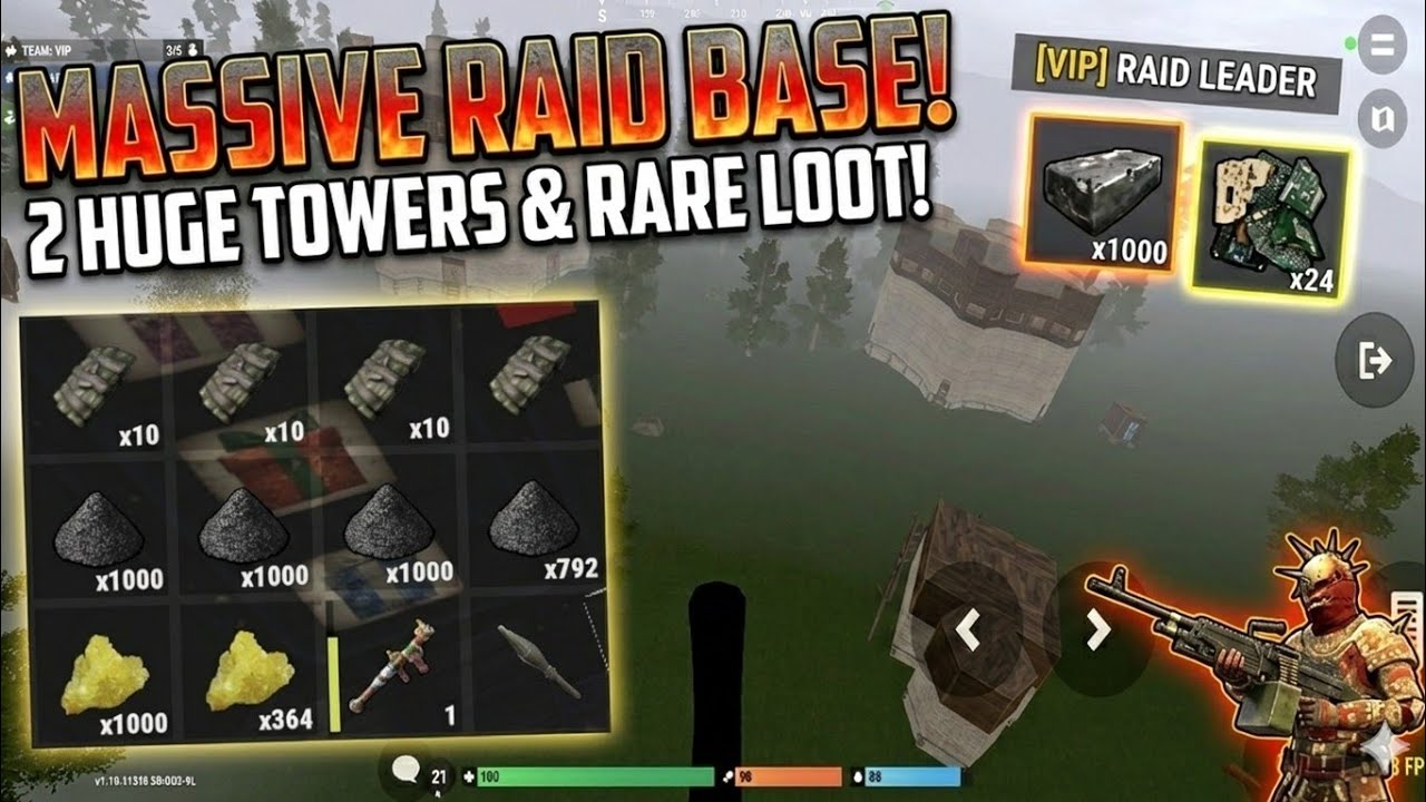 OXIDE SURVIVAL ISLAND ASIA #7 RAID BIG CLAN AK47  FULL BASR RAID ONLY 16C4 & 6 ROCKET