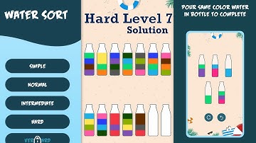 Water sort Puzzle | Brain Games  | Hard Level |  Level 7 | Mobile Game| Improve IQ | RR Gaming Zone