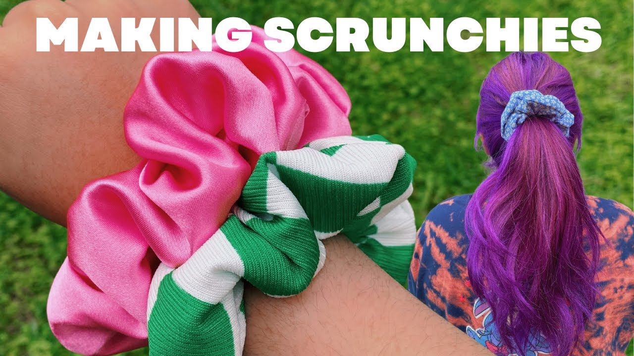 making 40 scrunchies | small business new product | diy scrunchies