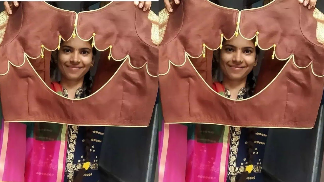 Boat Neck Blouse Design Cutting And Stitching. Gauri Rawal blouse