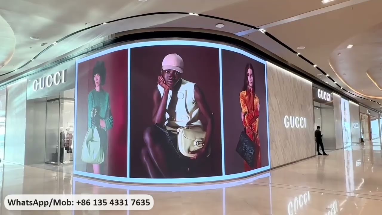 Curved videowall Indoor brand marketing visuals