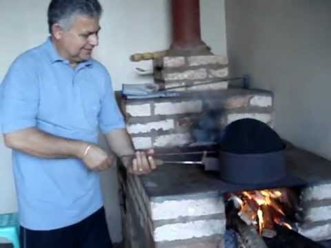 Torrando café em torrador de bola e fogão a lenha..MPG