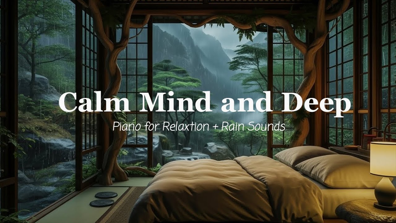 Relaxing Piano & Rain Sounds for Deep Sleep | Peaceful Piano Music with Rain Sounds for Sleeping