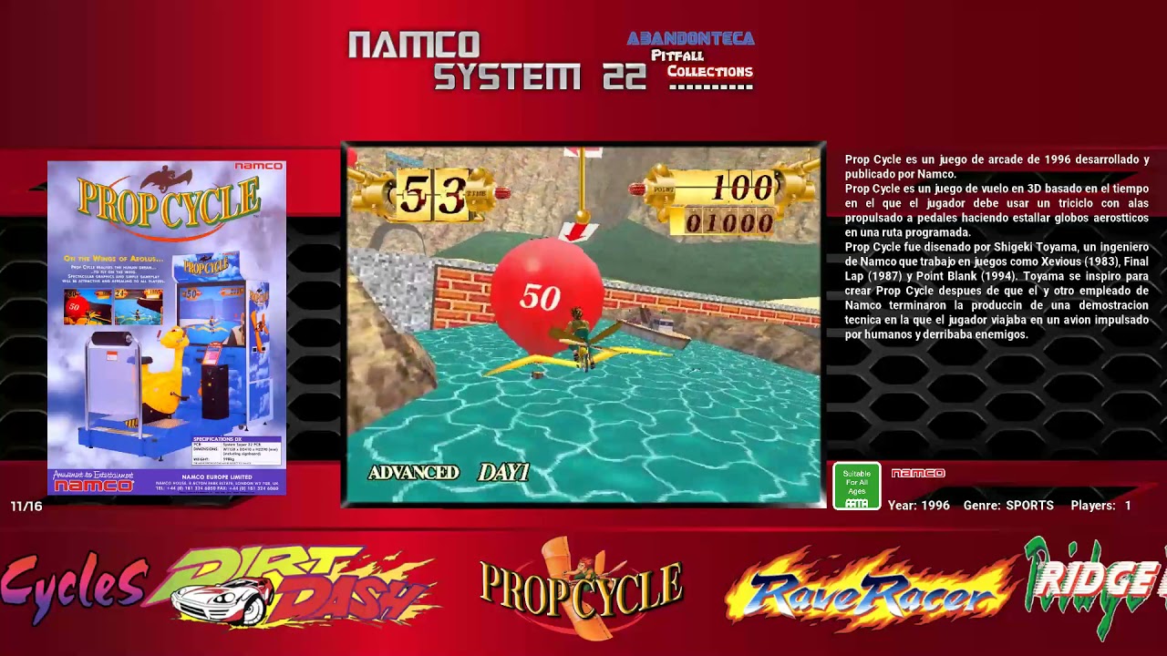 NAMCO SYSTEM 22 COLLECTION RETRO FE By Abandonteca ATTRACT MODE FE PLAYING RAVE RACER