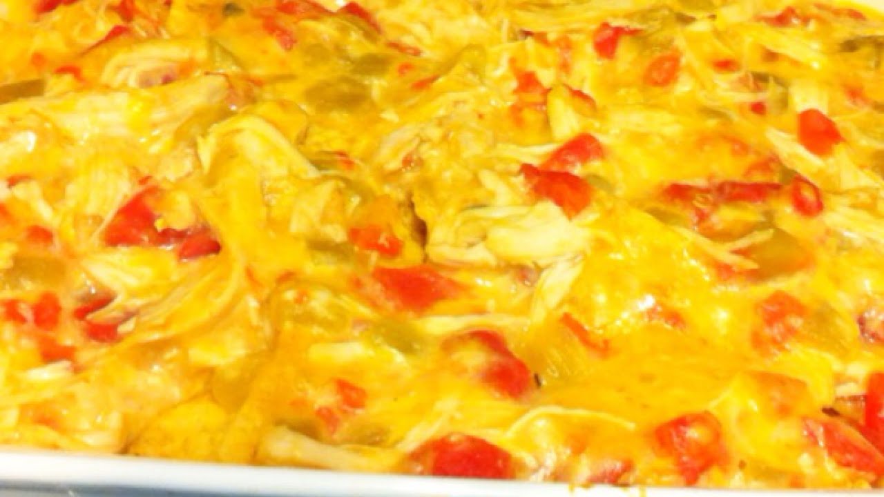 How To Make Yummy Rotel Chicken Mexican Casserole DIY Food & Drinks
