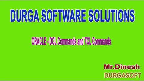 Oracle DCL & TCL COMMANDS