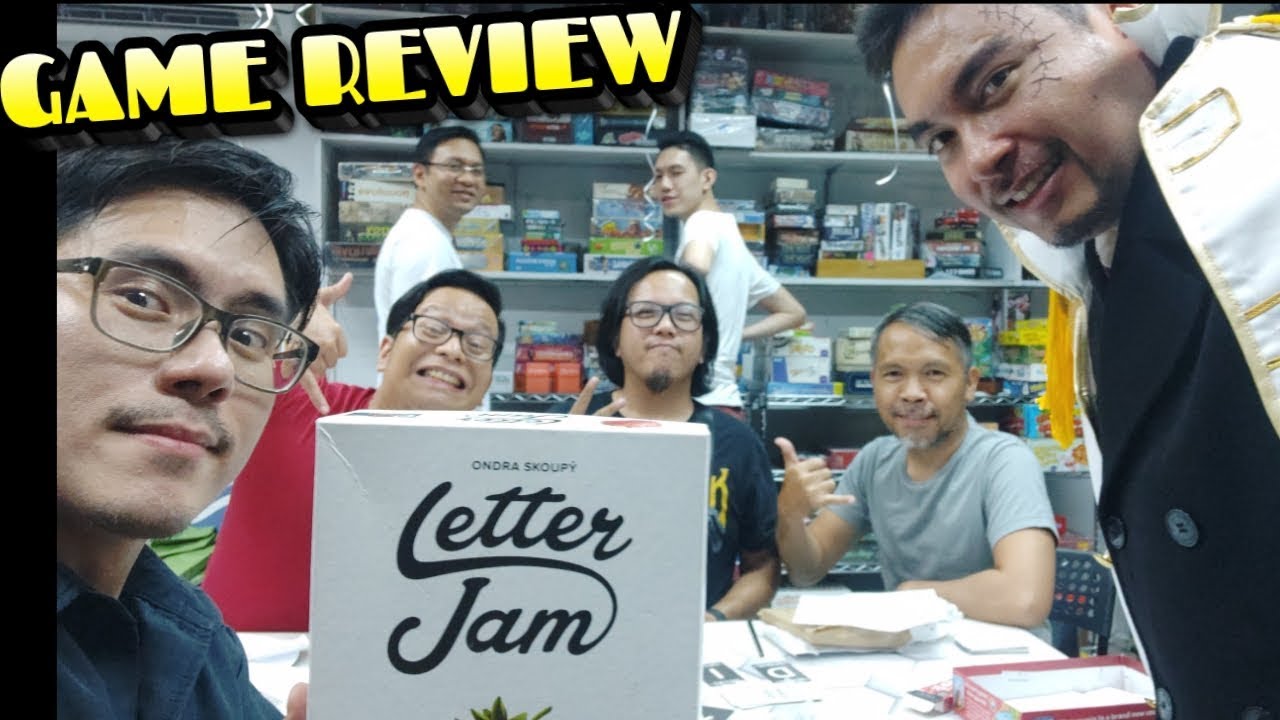 Letter Jam tabletop boardgame first playthrough review.  By Iello