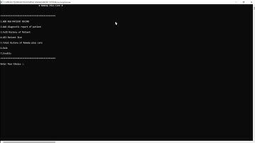 HOSPITAL MANAGEMENT SYSTEM using C