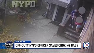 Off-duty New York cop saves choking baby
