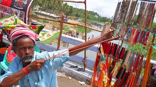 Rs.100 ($1.29), Powerful Sling Shot Making by an expert Tribal