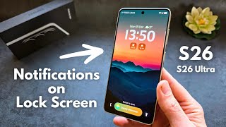 How to Show Notifications Content on Lock Screen - Samsung Galaxy S26 / S26 Ultra