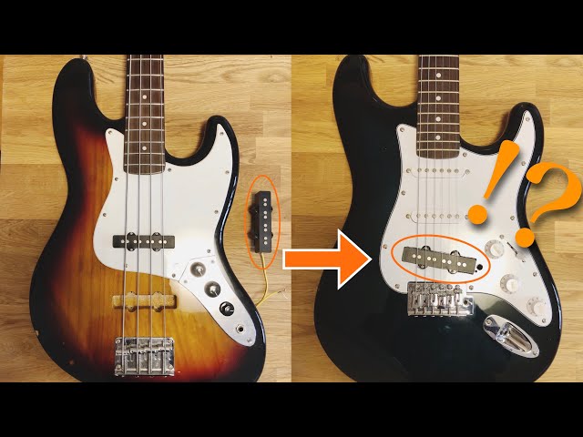 ストラトにジャズベのピックアップを載せたらどんな音が出るのか検証し